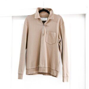 A Day's March Mens Medium Tan Quarter Zip Pullover